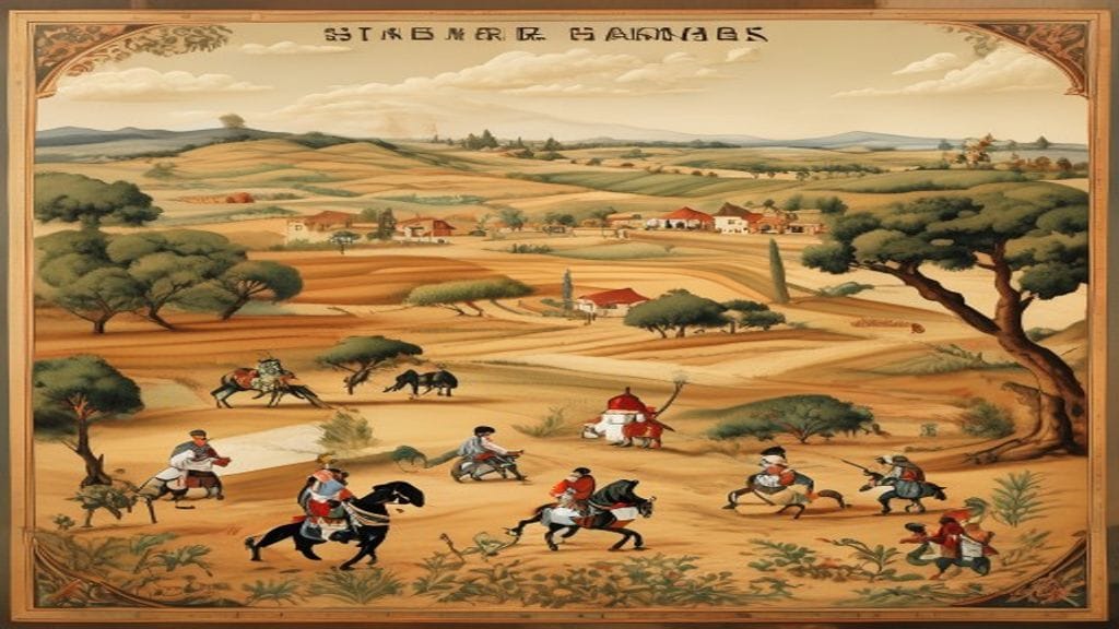 Osmanlı tımar sistemi içinde sipahilerin ve köylülerin taşradaki düzenini gösteren sahne