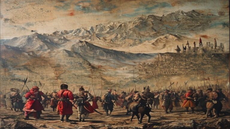 Balkan Savaşları döneminde Rumeli kaybını simgeleyen Osmanlı askerleri ve Balkan dağları