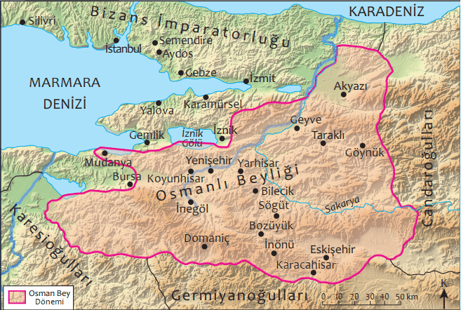 Osman Bey Tarafından Fethedilen Yerler