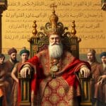 Kanuni Sultan Süleyman'ın sarayda ihtişamlı taht sahnesini gösteren Osmanlı minyatürü