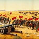 Çaldıran Savaşı sırasında Yavuz Sultan Selim komutasındaki Osmanlı ordusunu gösteren sahne