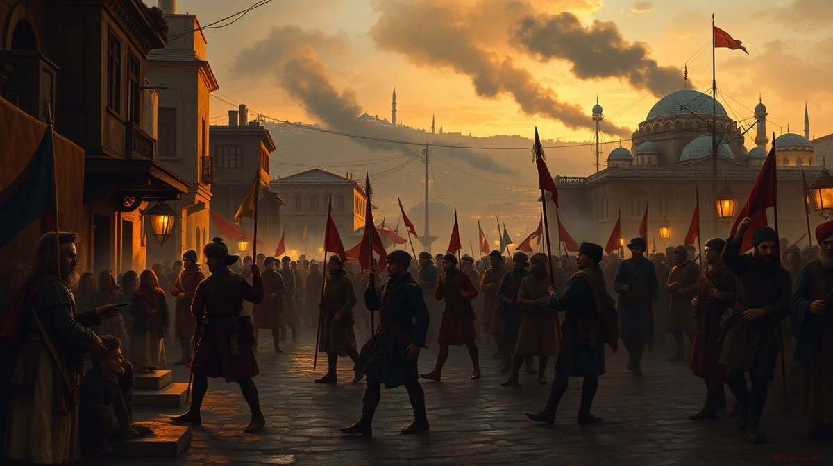 1807 Kabakçı Mustafa İsyanı sırasında İstanbul'da reform karşıtı gerilimi gösteren sahne