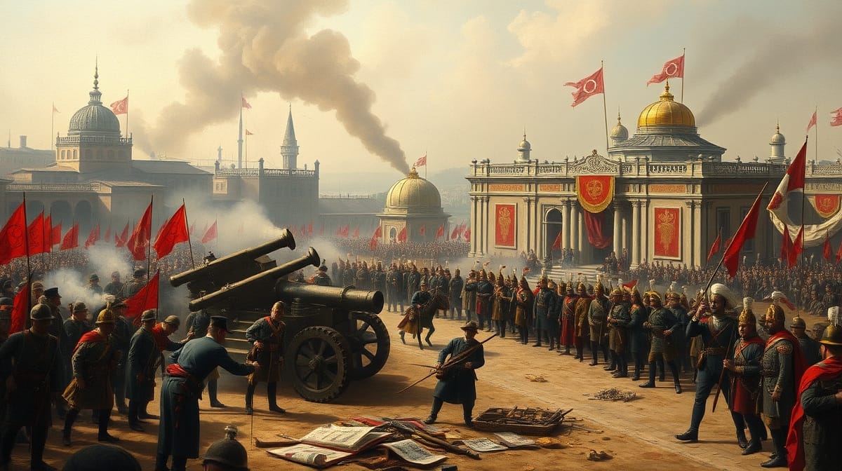 1826 Vaka-i Hayriye sırasında Yeniçeri Ocağı kışlaları çevresindeki çatışmayı gösteren sahne