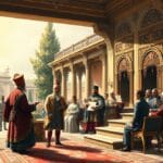 Tanzimat Fermanı'nın Gülhane'de ilanını gösteren Osmanlı minyatürü tarzında tarihî sahne