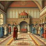 Fetret Devri sonrası Çelebi Mehmed'in Osmanlı sarayında otoriteyi yeniden kurmasını gösteren sahne