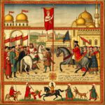 Cem Sultan ve II. Bayezid arasındaki 1481 taht mücadelesini betimleyen Osmanlı minyatürü sahnesi