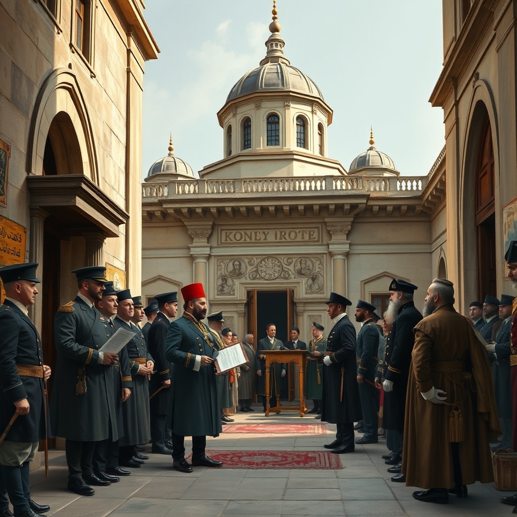 Tanzimat ve Meşrutiyet dönemlerinde Babıâli çevresindeki sadrazamları betimleyen tarihî İstanbul sahnesi